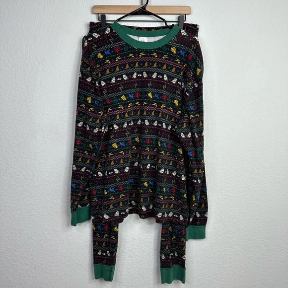 Harry Potter X Hanna Andersson Pajama Set Unisex XXL Fair‎ Isle 2PC Holiday - Picture 1 of 8